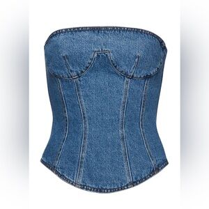 Magda Butrym Strapless Denim Corset